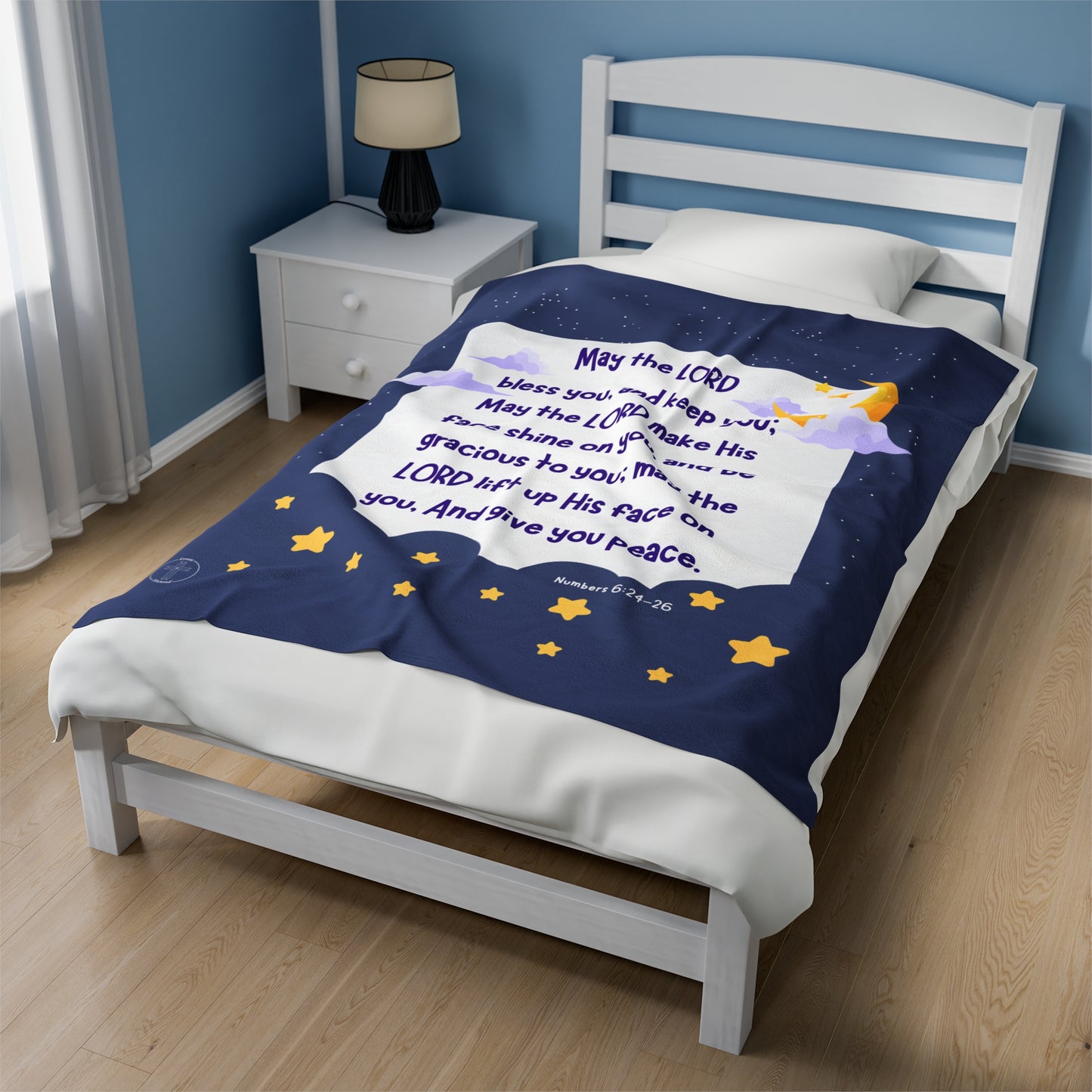 Numbers 6 Velveteen Plush Throw-Style Blanket