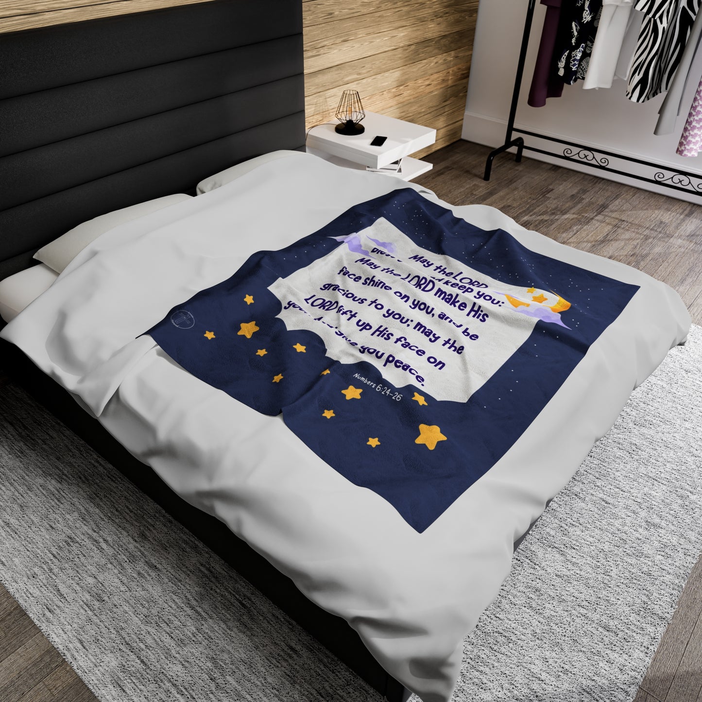 Numbers 6 Velveteen Plush Throw-Style Blanket