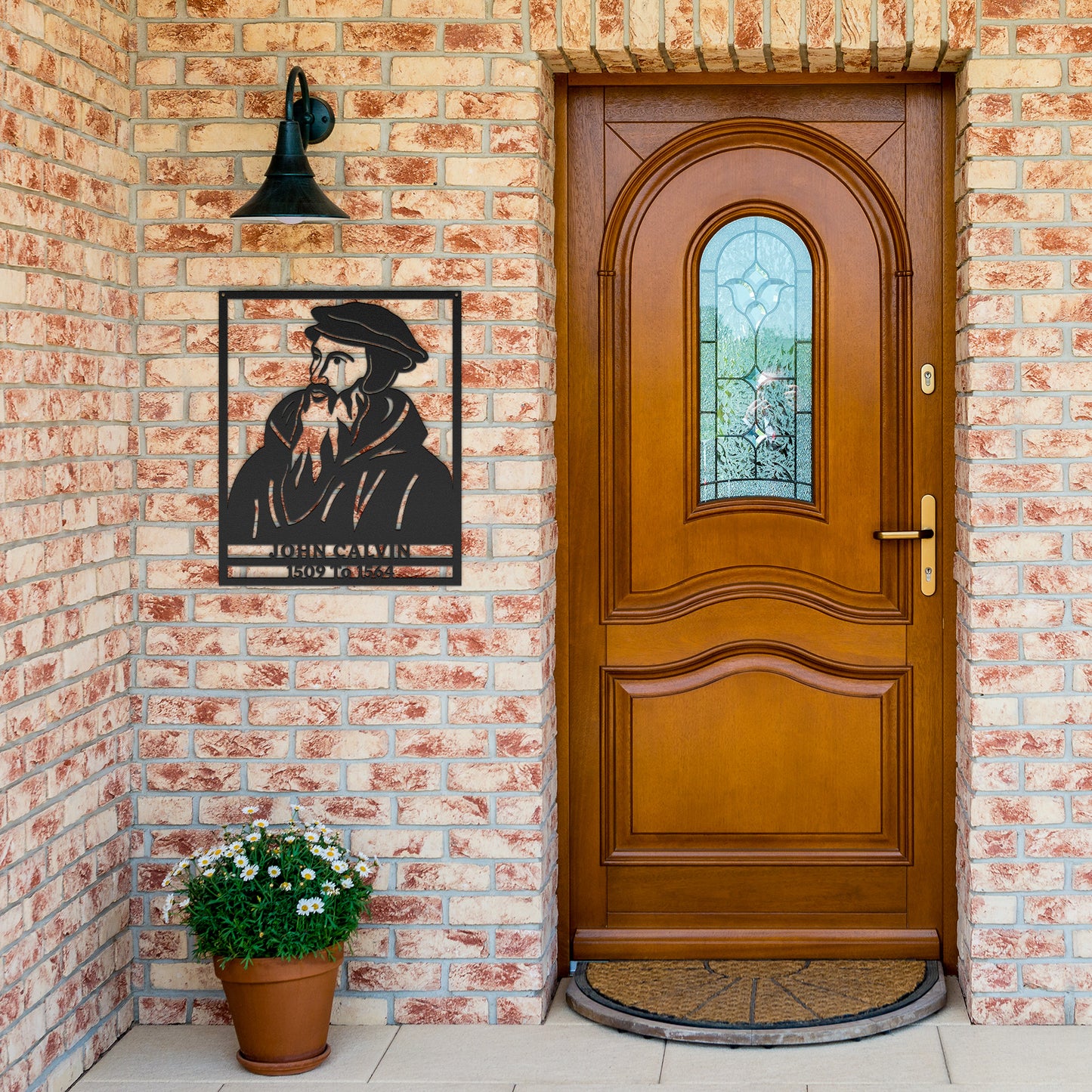 John Calvin Powder Coated Metal Sign