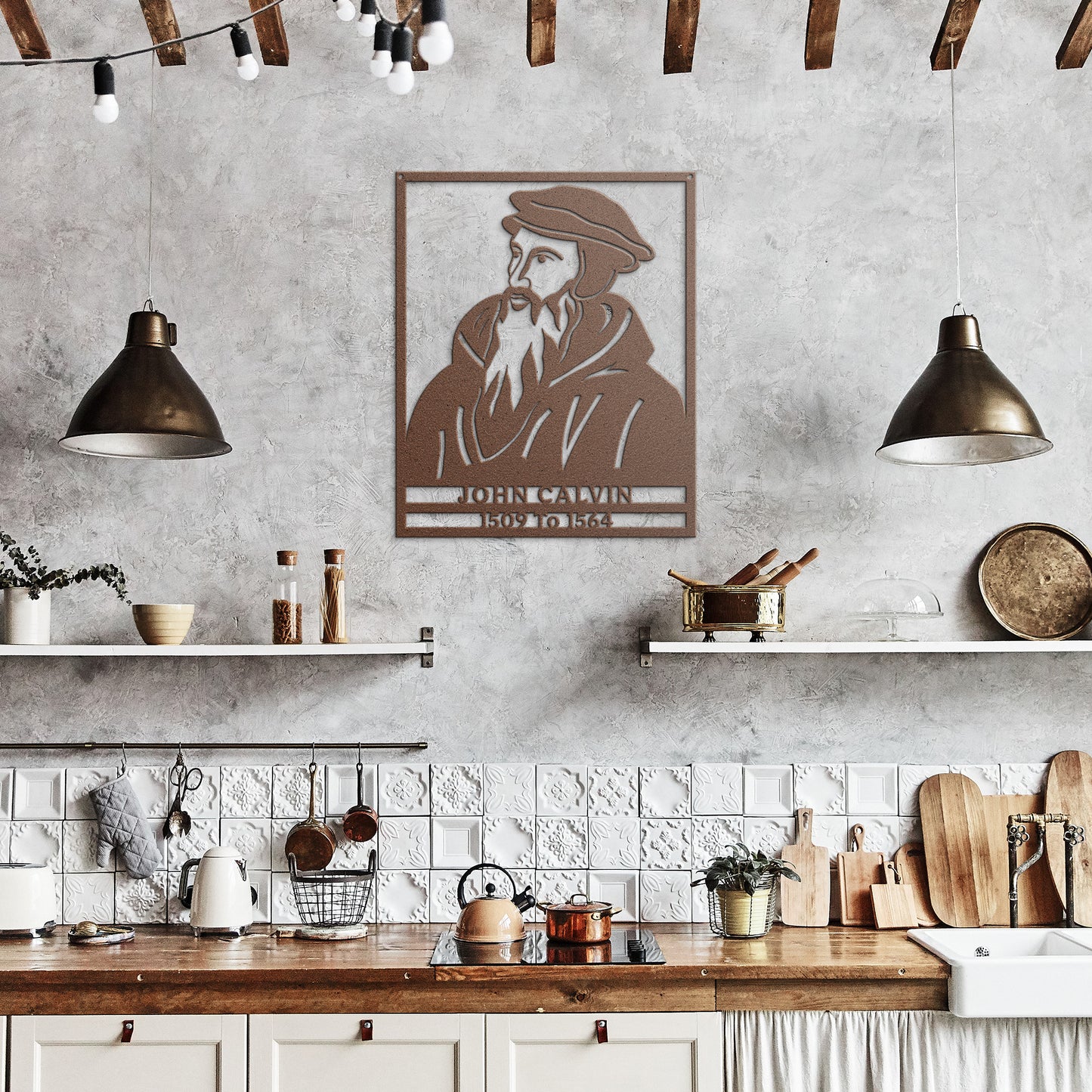 John Calvin Powder Coated Metal Sign