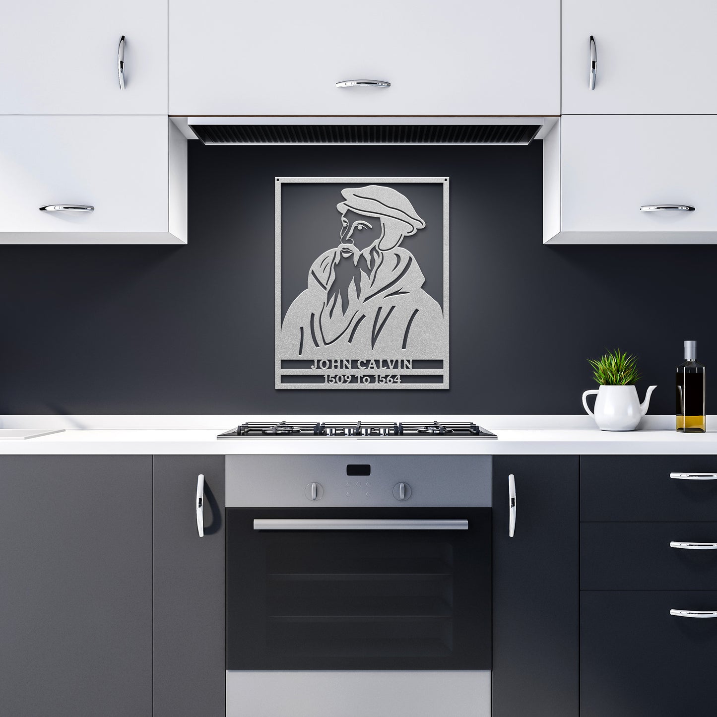 John Calvin Powder Coated Metal Sign