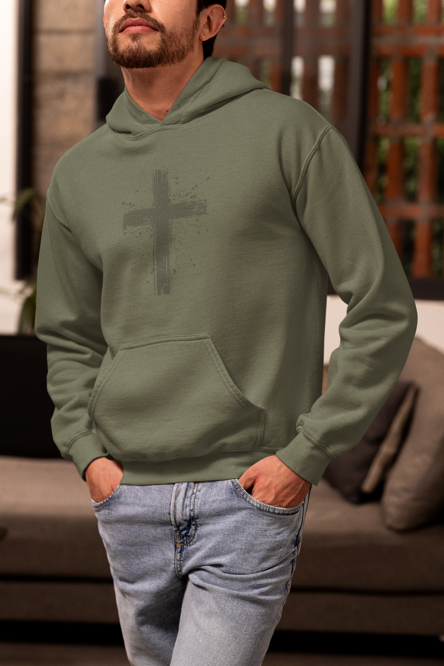 Grunge Cross Casual Unisex Hoodie