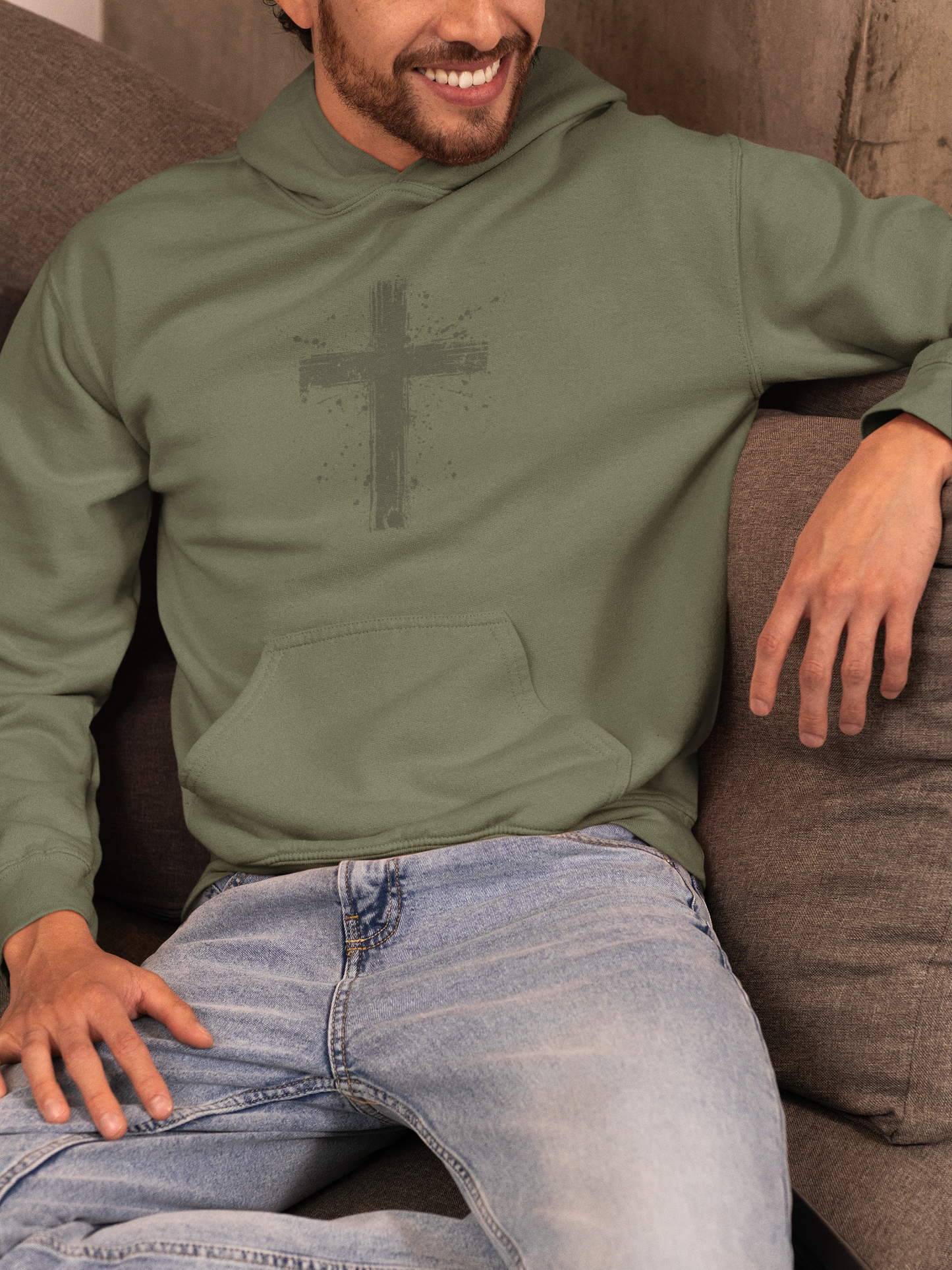 Grunge Cross Casual Unisex Hoodie