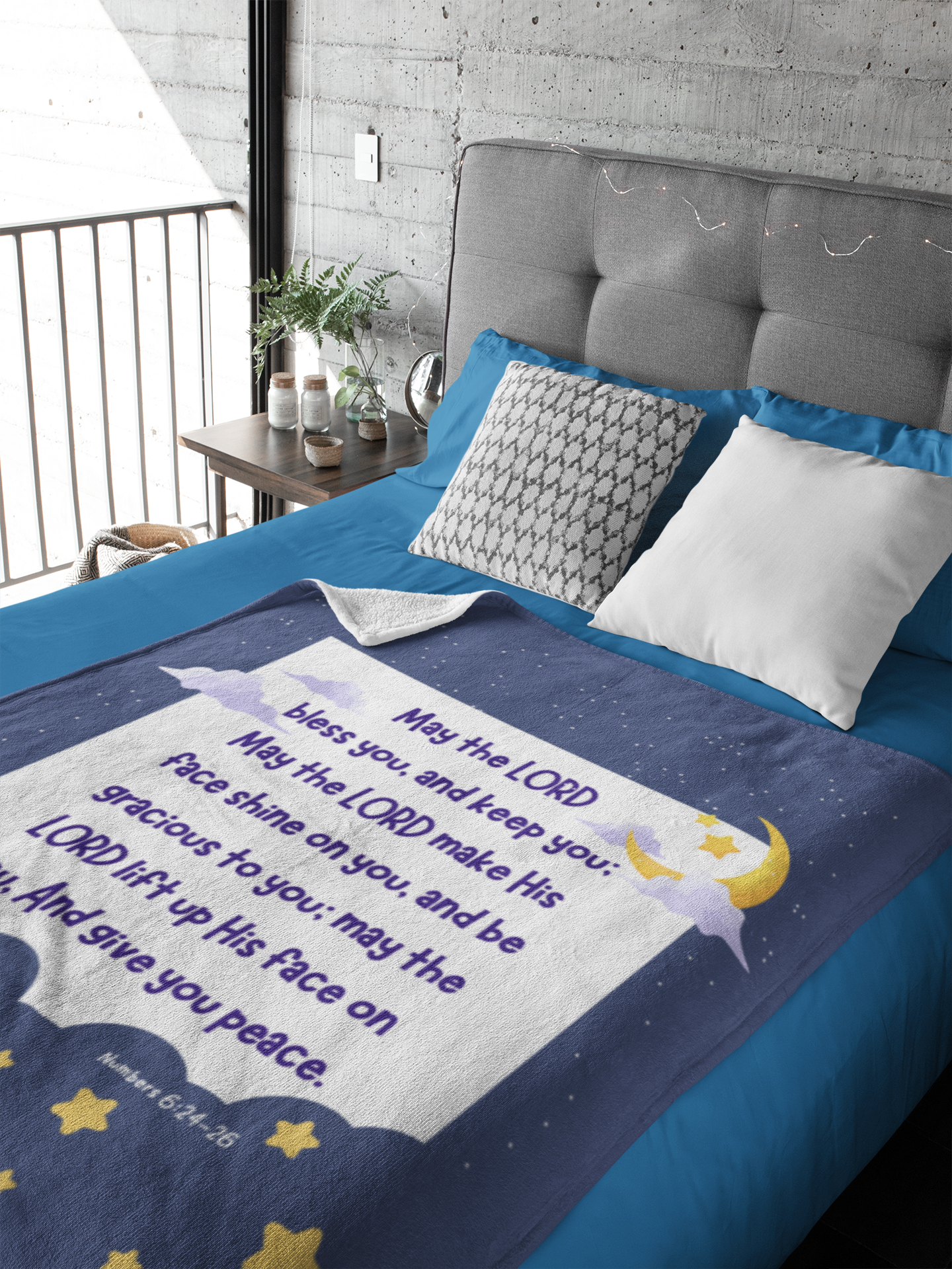 Numbers 6 Velveteen Plush Throw-Style Blanket