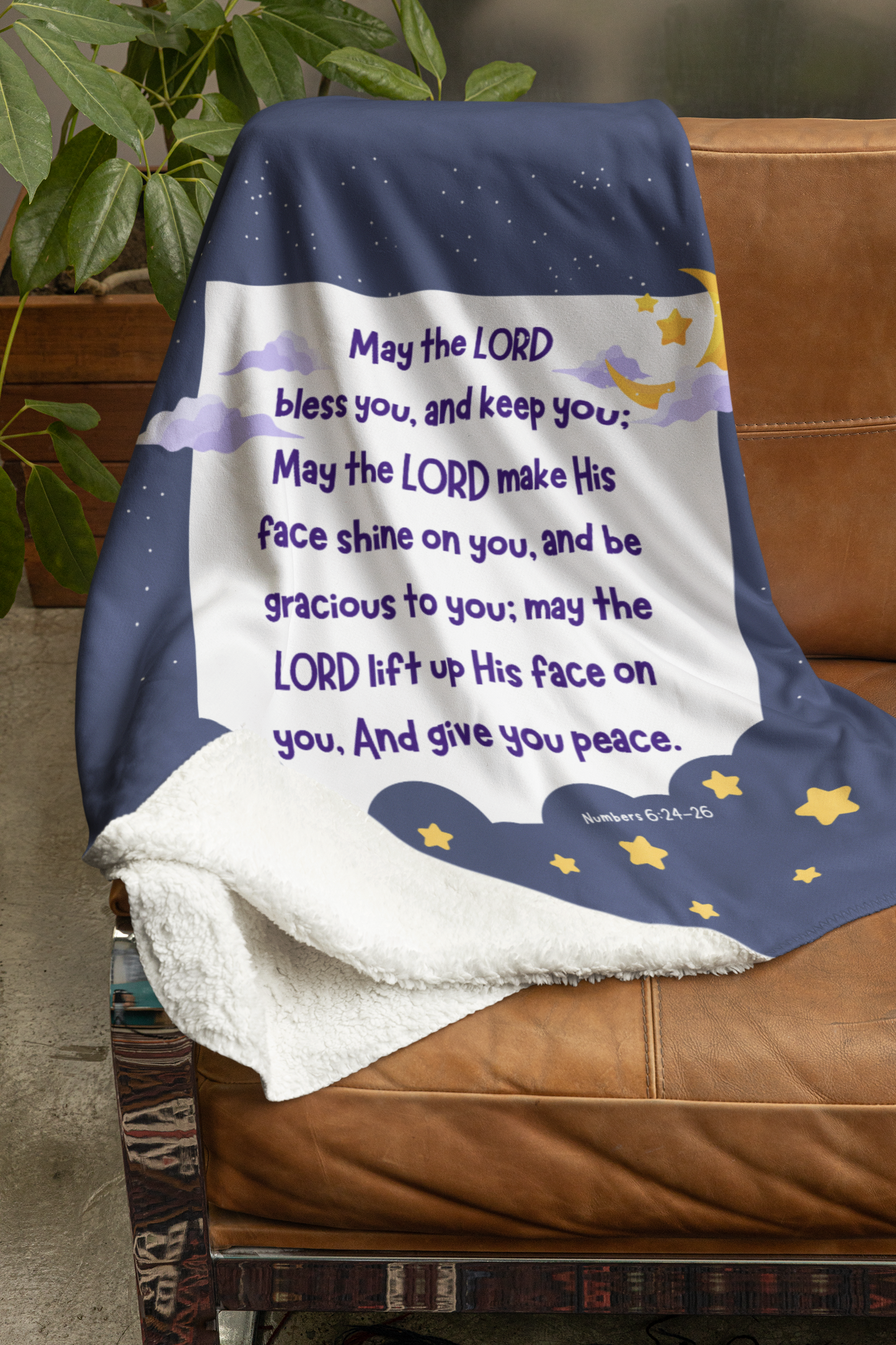Numbers 6 Velveteen Plush Throw-Style Blanket