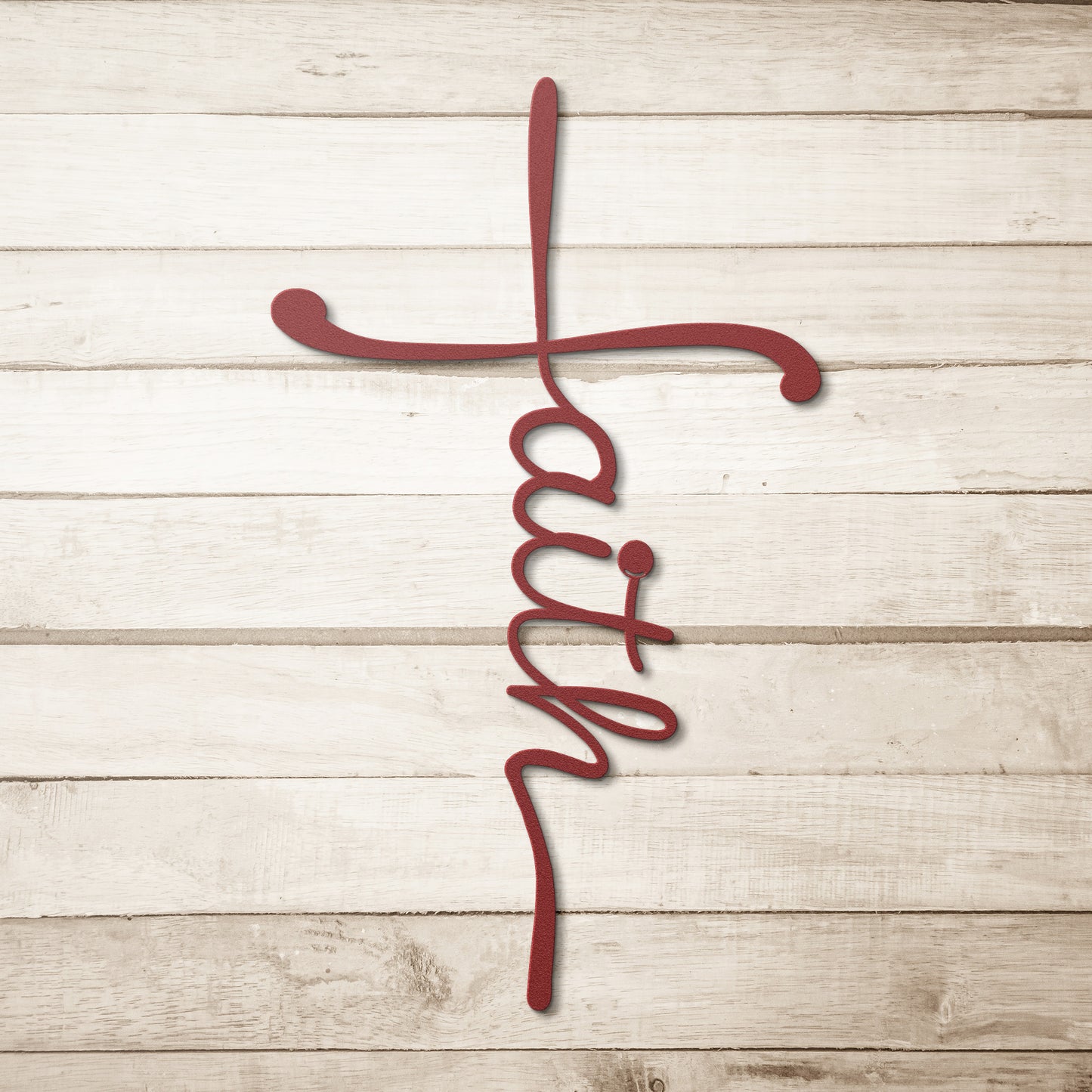Faith Cross Metal Sign