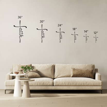 Faith Cross Metal Sign