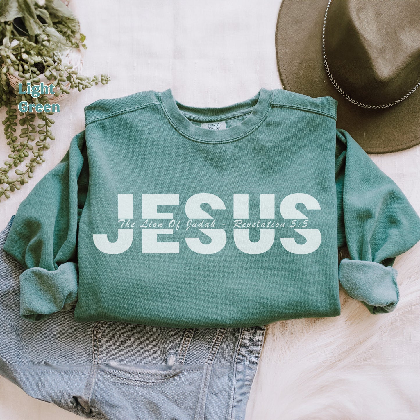 Jesus Lion of Judah Unisex Crewneck Sweatshirt