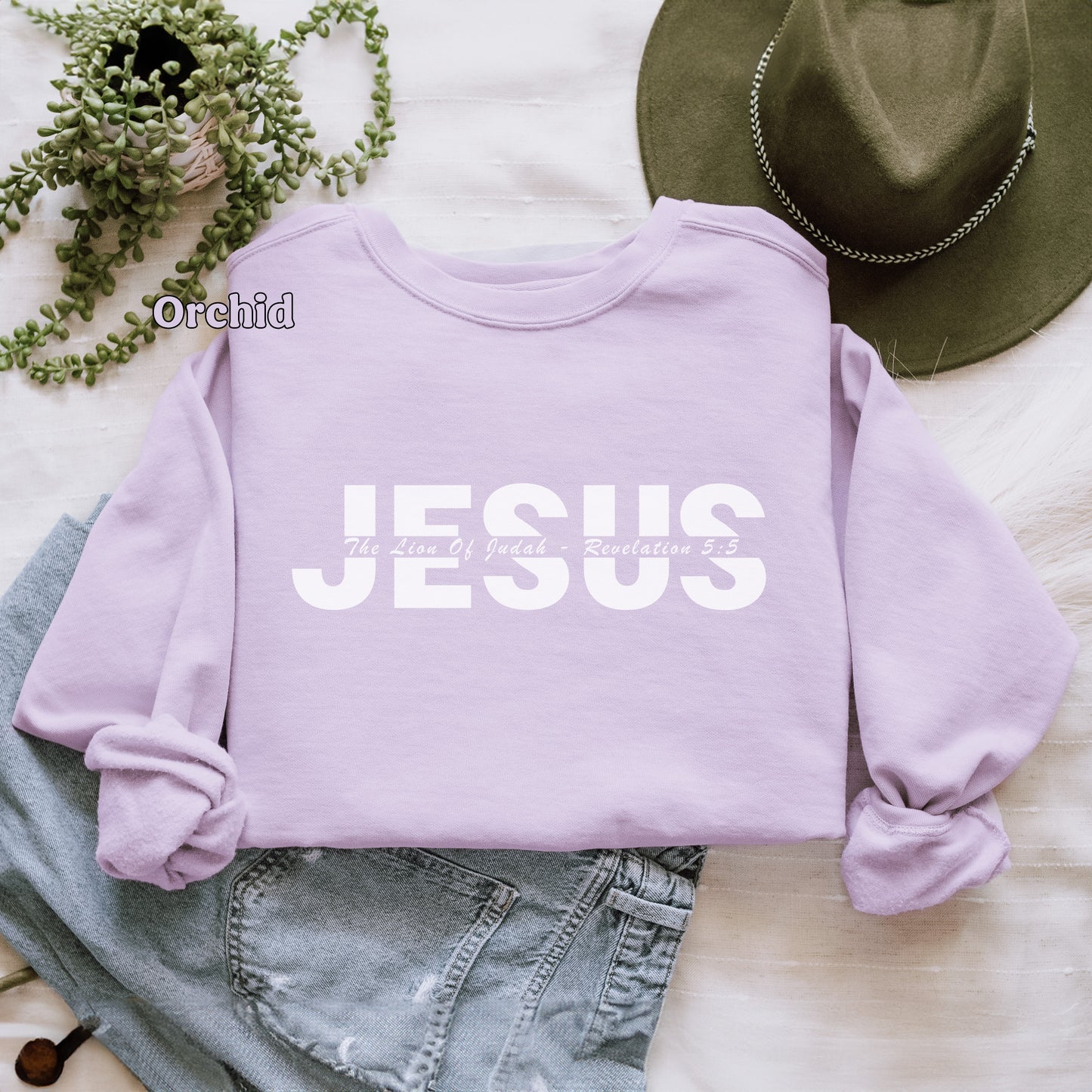 Jesus Lion of Judah Unisex Crewneck Sweatshirt