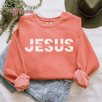 Jesus Lion of Judah Unisex Crewneck Sweatshirt