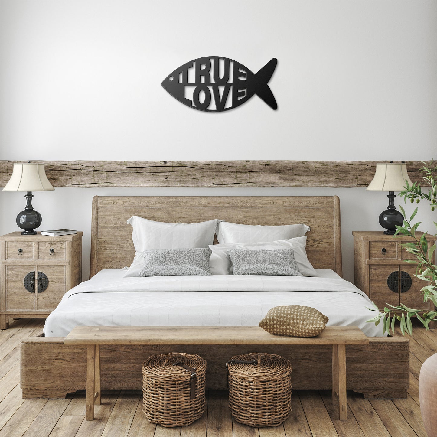 True Love Christian Fish 18 Gauge Metal Sign
