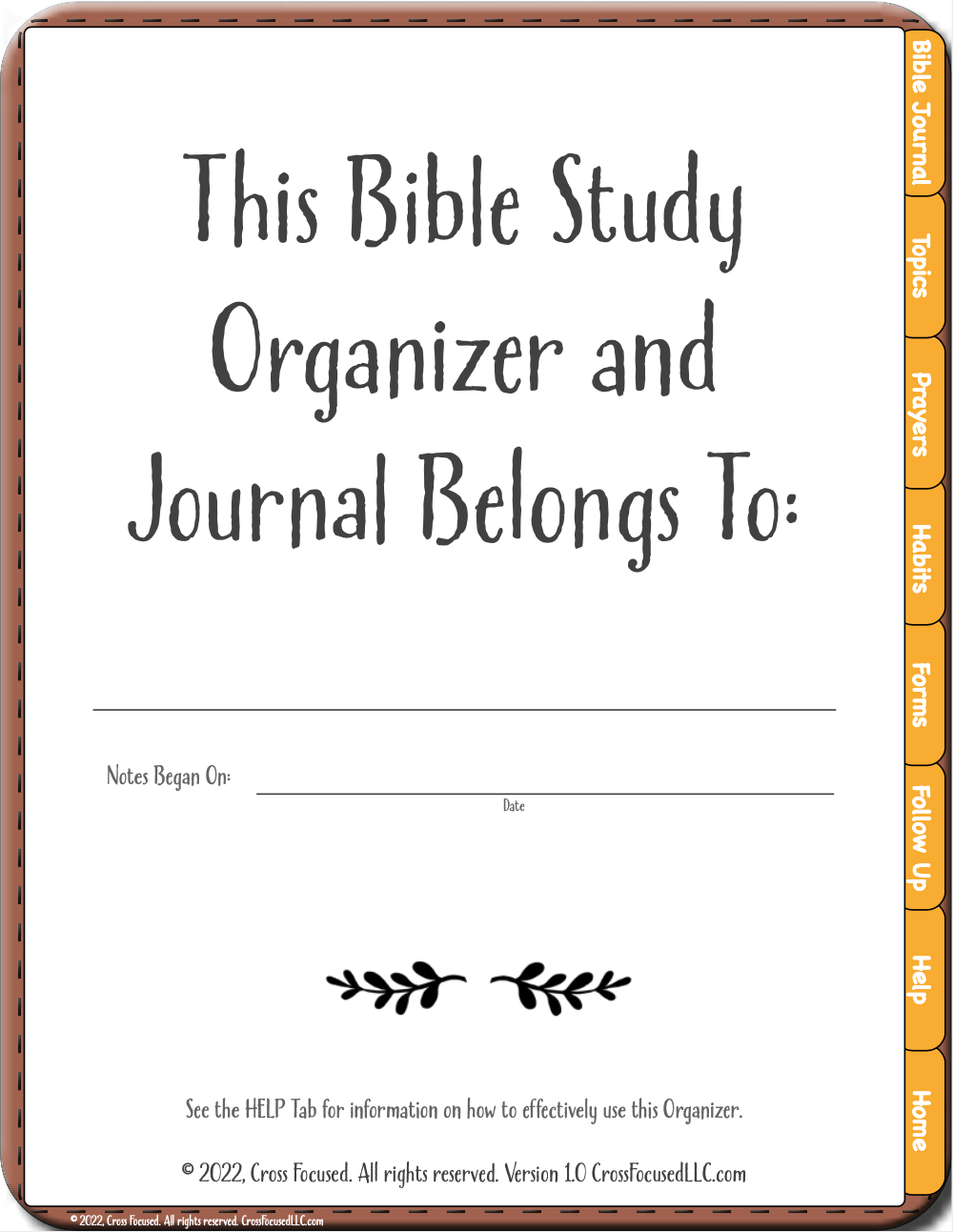 Bible Study Organizer Digital Download - Three Versions In One!